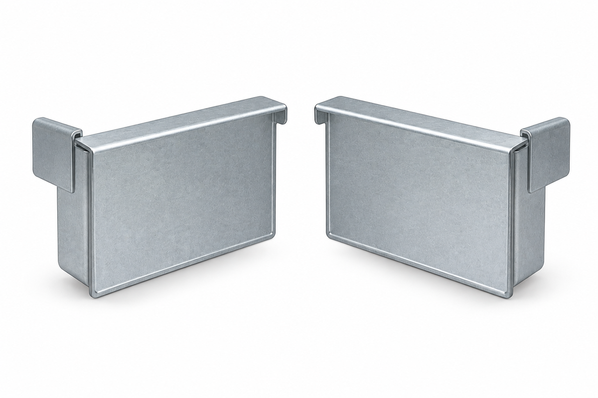 Stop ends (pair) Squareline Gutter