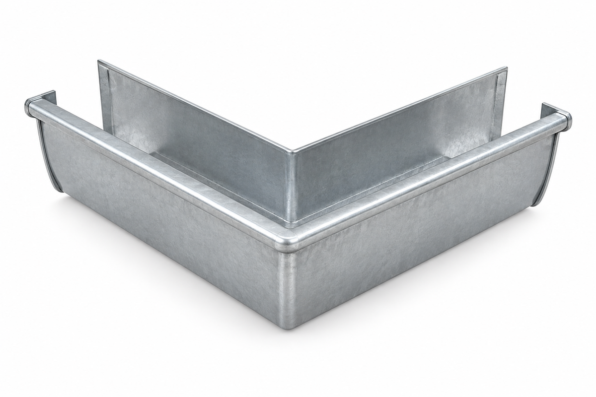 External cast angle 90° 150 Quad Gutter Low Front