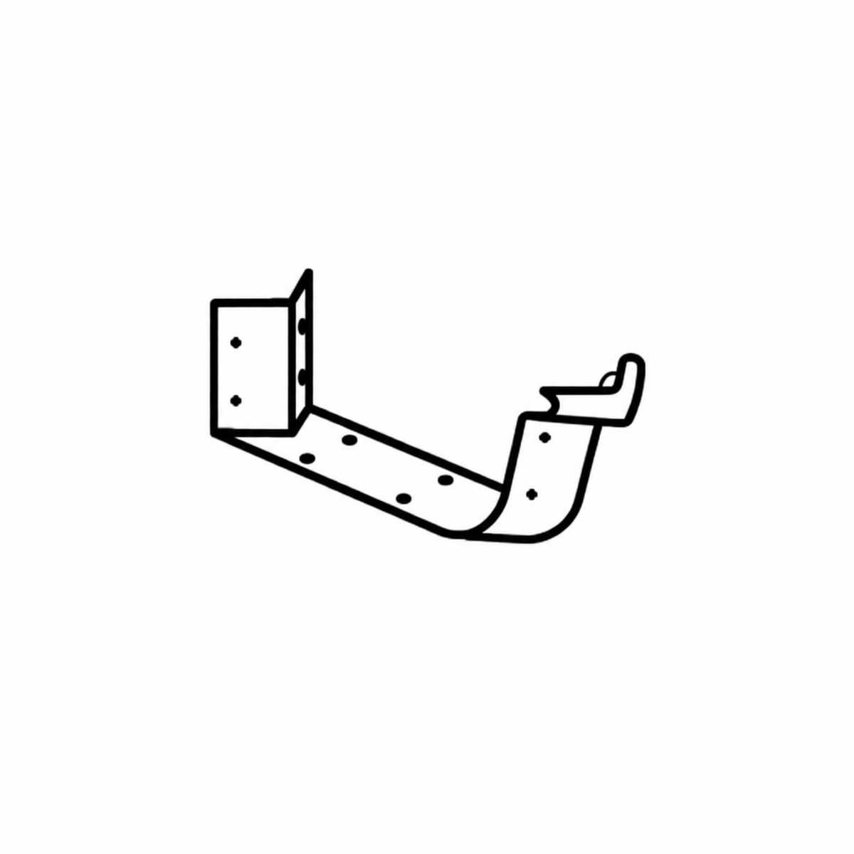 External cast angle 90° 125 Quad Gutter