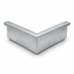external 90° angle High Front Quad Gutter