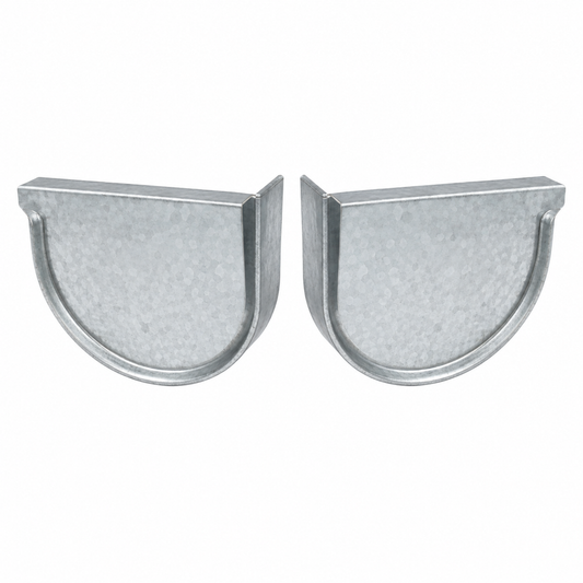 Stop ends (pair) 150 Roundline Gutter (Flatback)