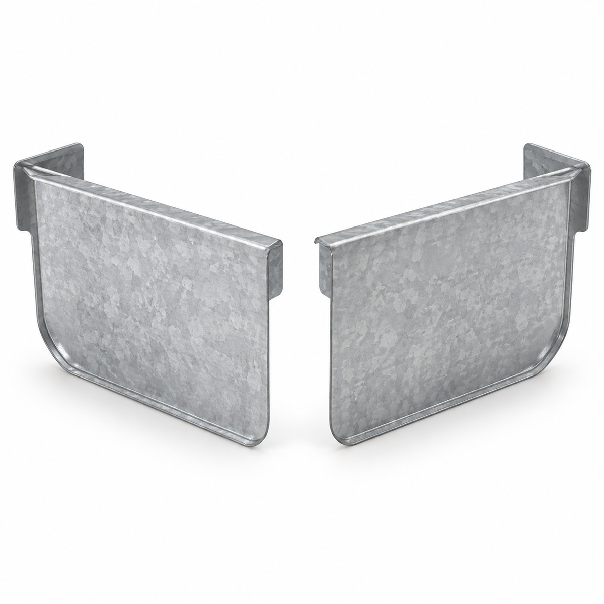 Stop ends (pair)  150 Quad Gutter High Front