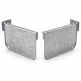 Stop ends (pair)  150 Quad Gutter High Front