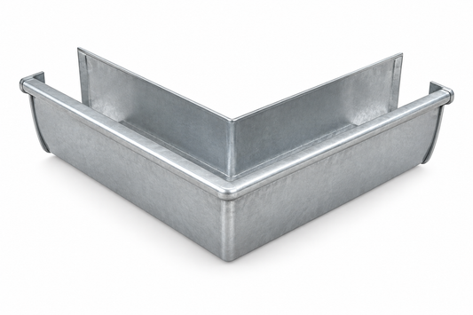 External cast angle 90° 150 Quad Gutter Low Front