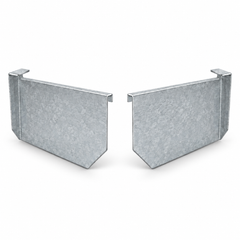 Stop ends (pair) High Front Quad Gutter