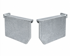 Stop ends (pair) Low Front Quad Gutter