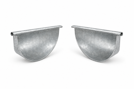 Stop ends (pair) 150 Half Round Gutter